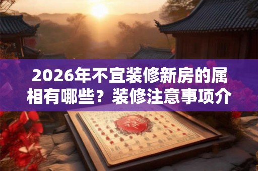 2026年不宜装修新房的属相有哪些？装修注意事项介绍