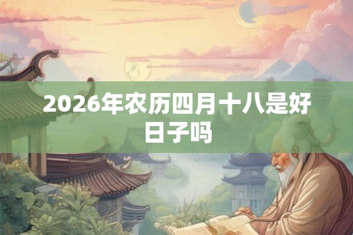 2026年农历四月十八是好日子吗