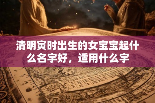 清明寅时出生的女宝宝起什么名字好，适用什么字