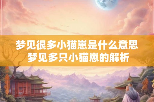 梦见很多小猫崽是什么意思 梦见多只小猫崽的解析