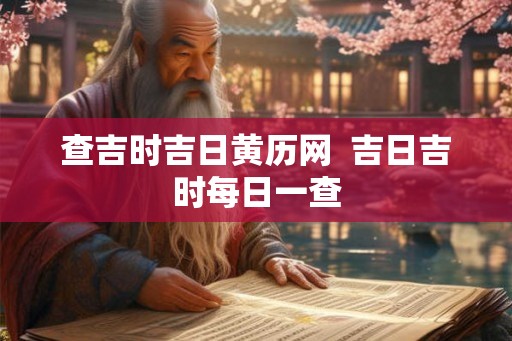 查吉时吉日黄历网  吉日吉时每日一查