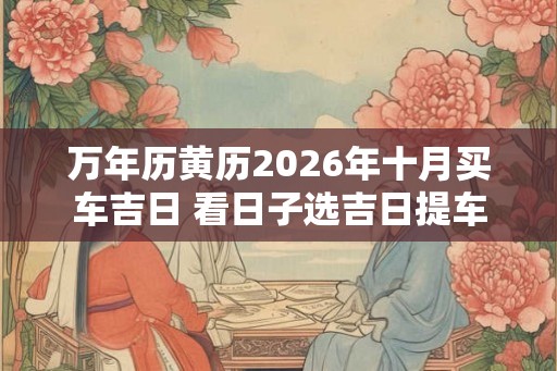 万年历黄历2026年十月买车吉日 看日子选吉日提车