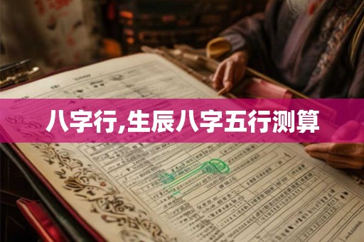 八字行,生辰八字五行测算