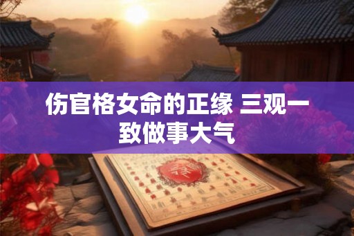 伤官格女命的正缘 三观一致做事大气