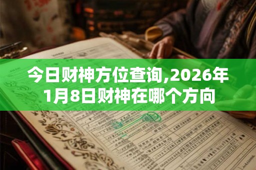 今日财神方位查询,2026年1月8日财神在哪个方向