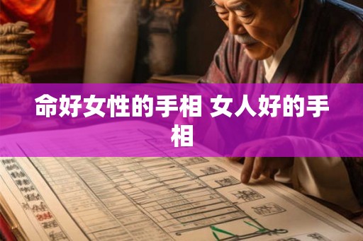 命好女性的手相 女人好的手相