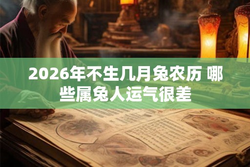 2026年不生几月兔农历 哪些属兔人运气很差