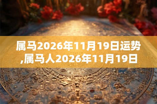属马2026年11月19日运势,属马人2026年11月19日财运,生肖马2026年11月19日运势