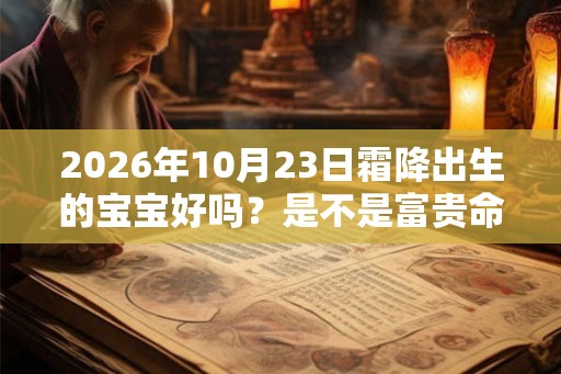 2026年10月23日霜降出生的宝宝好吗？是不是富贵命？