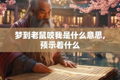 梦到老鼠咬我是什么意思,预示着什么