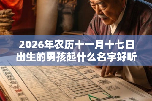 2026年农历十一月十七日出生的男孩起什么名字好听又吉利？