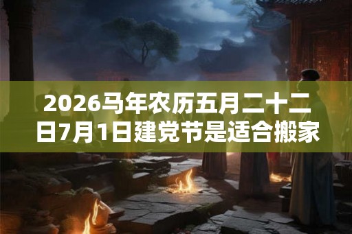 2026马年农历五月二十二日7月1日建党节是适合搬家乔迁的日子吗？