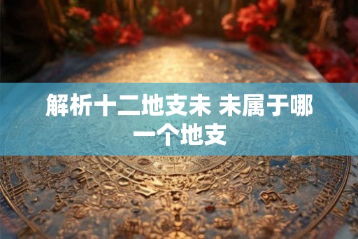 解析十二地支未 未属于哪一个地支
