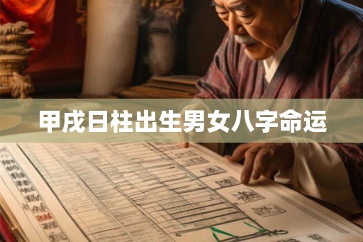 甲戌日柱出生男女八字命运 甲戌日柱出生男女八字命运