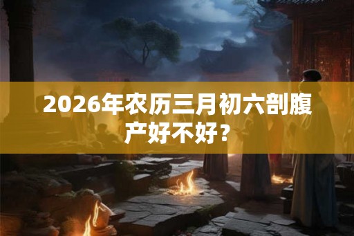 2026年农历三月初六剖腹产好不好？
