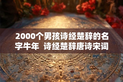2000个男孩诗经楚辞的名字牛年  诗经楚辞唐诗宋词取名