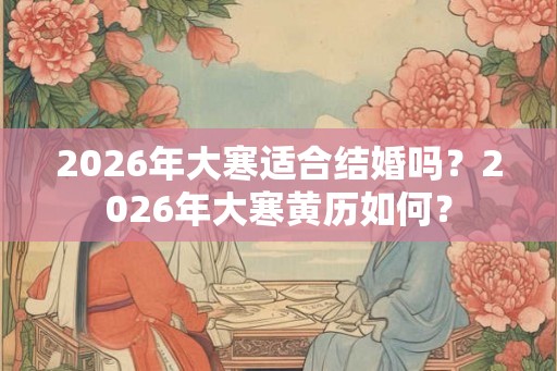 2026年大寒适合结婚吗？2026年大寒黄历如何？