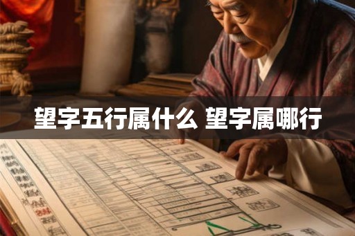 望字五行属什么 望字属哪行