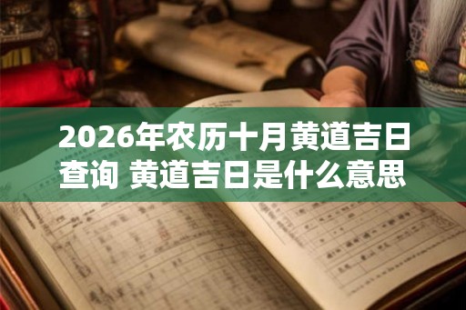 2026年农历十月黄道吉日查询 黄道吉日是什么意思