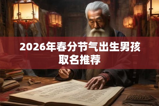 2026年春分节气出生男孩取名推荐