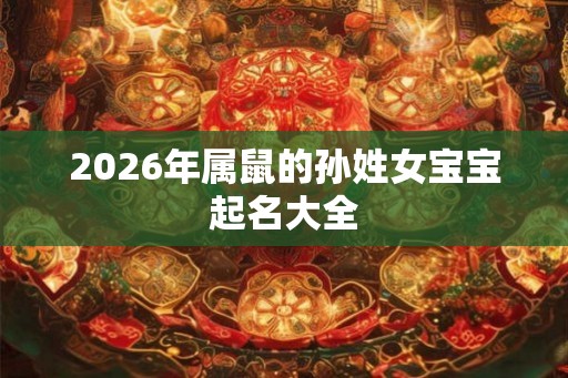 2026年属鼠的孙姓女宝宝起名大全