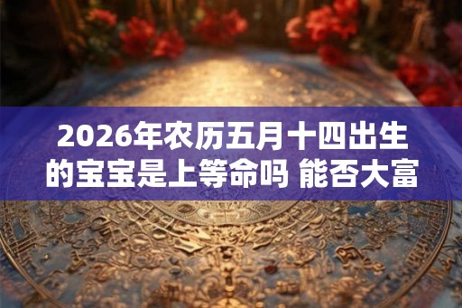 2026年农历五月十四出生的宝宝是上等命吗 能否大富大贵 2026年农历五月十四出生的宝宝是上等命吗 能否大富大贵
