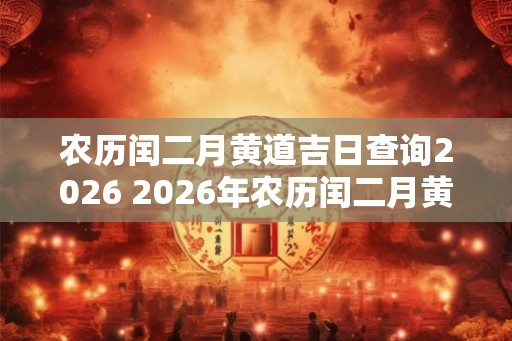 农历闰二月黄道吉日查询2026 2026年农历闰二月黄道吉日查询