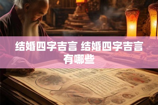 结婚四字吉言 结婚四字吉言有哪些