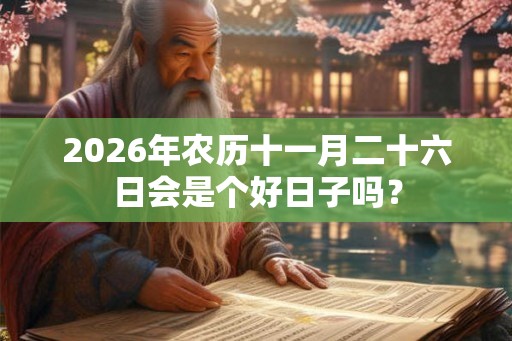 2026年农历十一月二十六日会是个好日子吗？