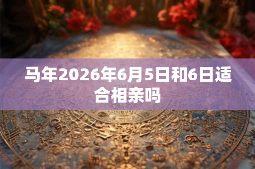 马年2026年6月5日和6日适合相亲吗