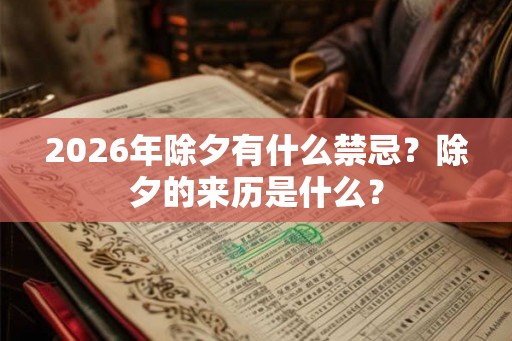 2026年除夕有什么禁忌？除夕的来历是什么？