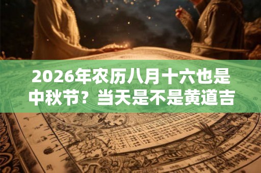 2026年农历八月十六也是中秋节？当天是不是黄道吉日？