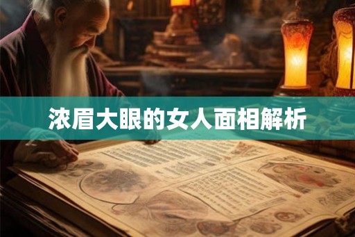 浓眉大眼的女人面相解析 浓眉大眼的女人面相解析