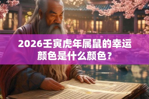 2026壬寅虎年属鼠的幸运颜色是什么颜色? 2026壬寅虎年属鼠的幸运颜色是什么颜色?
