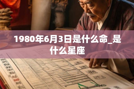 1980年6月3日是什么命_是什么星座