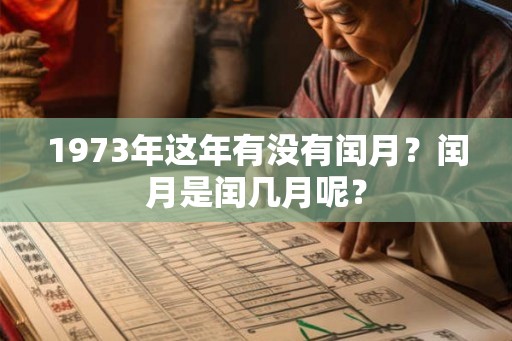1973年这年有没有闰月？闰月是闰几月呢？