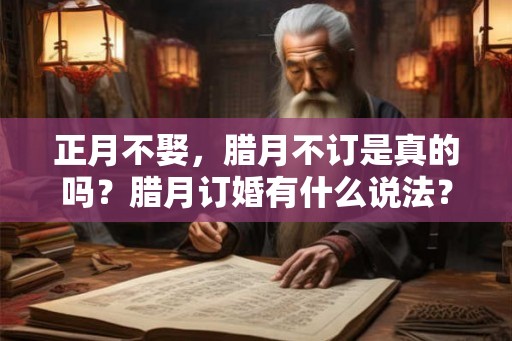 正月不娶，腊月不订是真的吗？腊月订婚有什么说法？