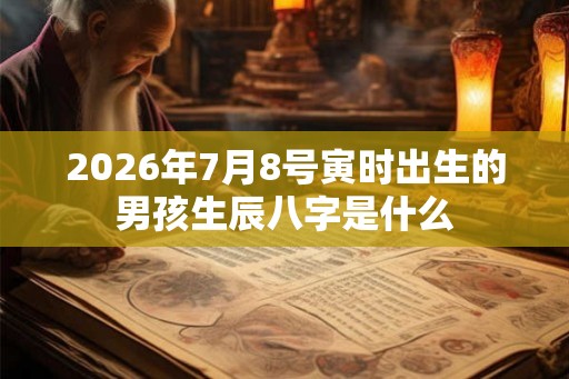 2026年7月8号寅时出生的男孩生辰八字是什么