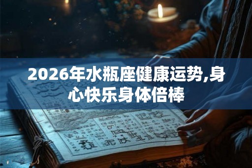 2026年水瓶座健康运势,身心快乐身体倍棒