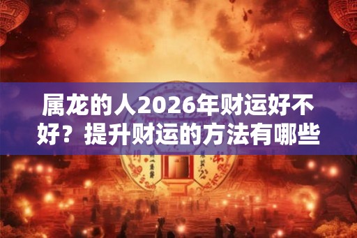 属龙的人2026年财运好不好？提升财运的方法有哪些？