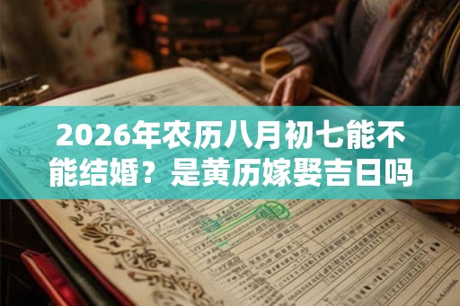 2026年农历八月初七能不能结婚？是黄历嫁娶吉日吗