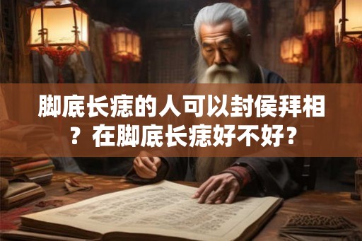 脚底长痣的人可以封侯拜相？在脚底长痣好不好？