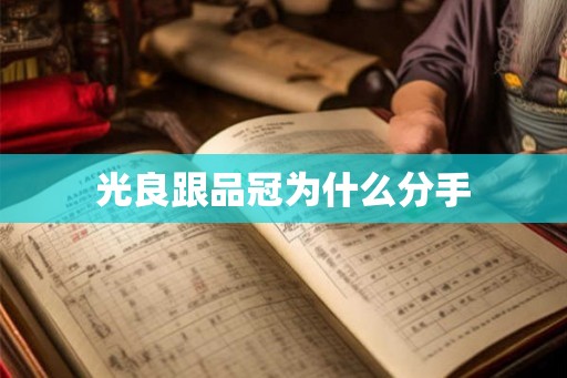 光良跟品冠为什么分手