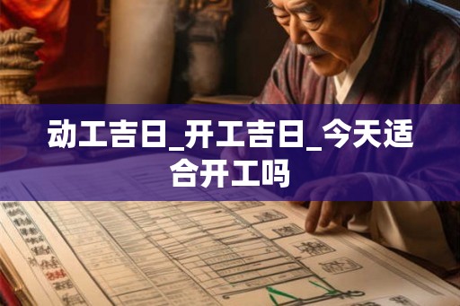 动工吉日_开工吉日_今天适合开工吗