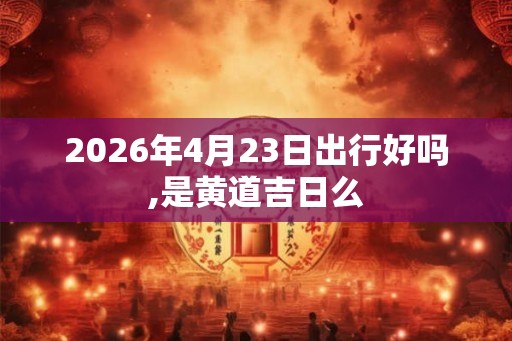 2026年4月23日出行好吗,是黄道吉日么