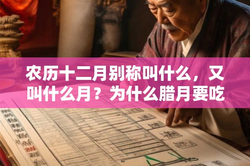 农历十二月别称叫什么，又叫什么月？为什么腊月要吃腊八粥？