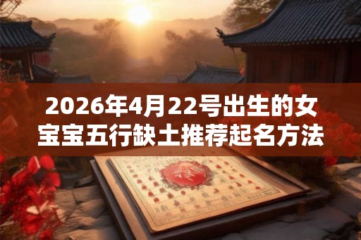 2026年4月22号出生的女宝宝五行缺土推荐起名方法有什么