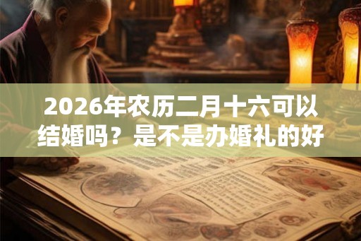 2026年农历二月十六可以结婚吗？是不是办婚礼的好日子？