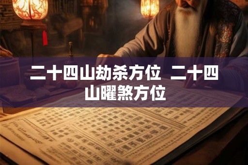 二十四山劫杀方位  二十四山曜煞方位