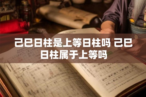己巳日柱是上等日柱吗 己巳日柱属于上等吗 己巳日柱是上等日柱吗 己巳日柱属于上等吗
